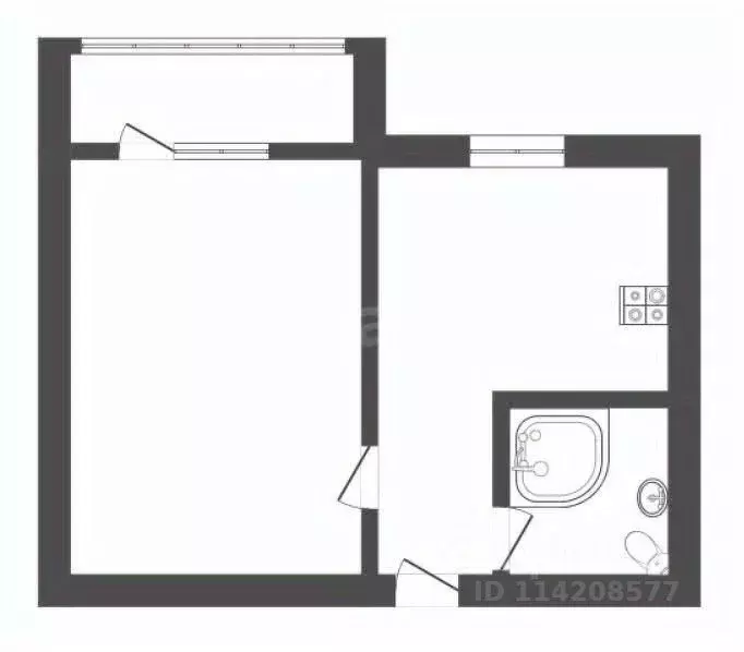 1-к кв. Воронежская область, Борисоглебск ул. 40 лет Октября, 96 (36.0 ... - Фото 2