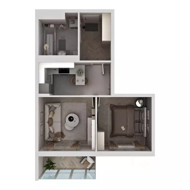 1-к кв. Иркутская область, Иркутск ул. Пушкина (45.96 м) - Фото 1