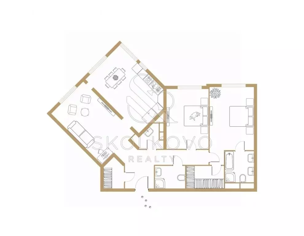 Свободной планировки кв. Москва Мосфильмовская ул., 8 (149.3 м) - Фото 1