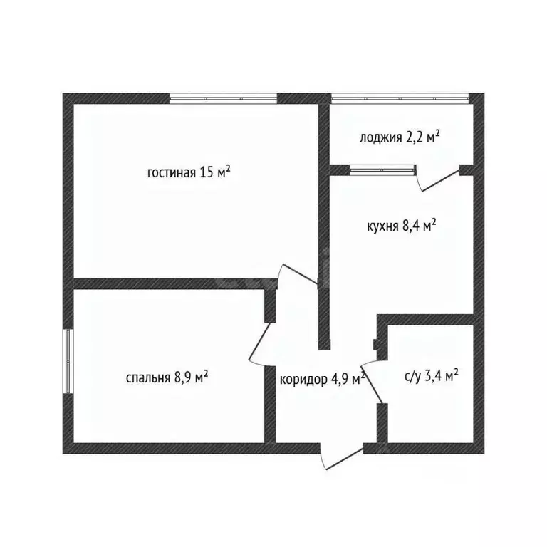 2-к кв. Адыгея, Майкоп ул. Димитрова, 10 (43.3 м) - Фото 2