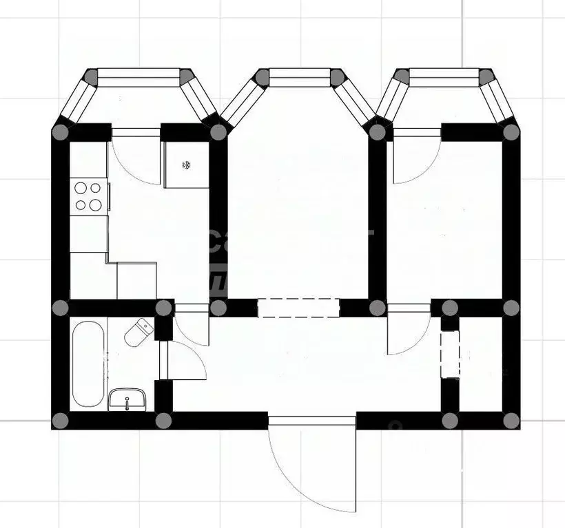 2-к кв. Ульяновская область, Ульяновск ул. Кирова, 6к1 (54.5 м) - Фото 1