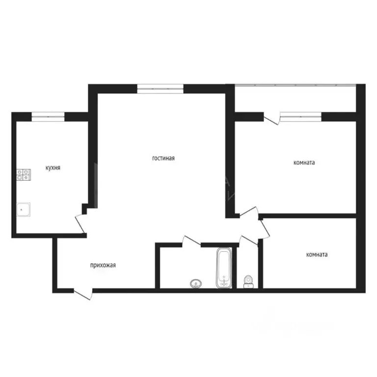 3-к кв. Тюменская область, Тюмень ул. Мориса Тореза, 1 (88.7 м) - Фото 2