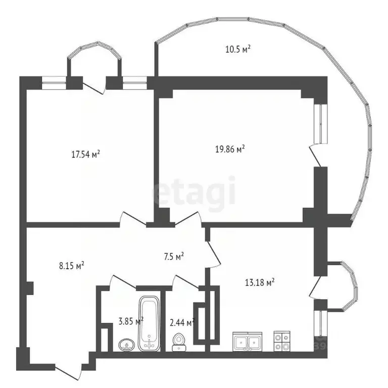 3-к кв. Крым, Ялта ул. Руданского, 21А (73.2 м) - Фото 1