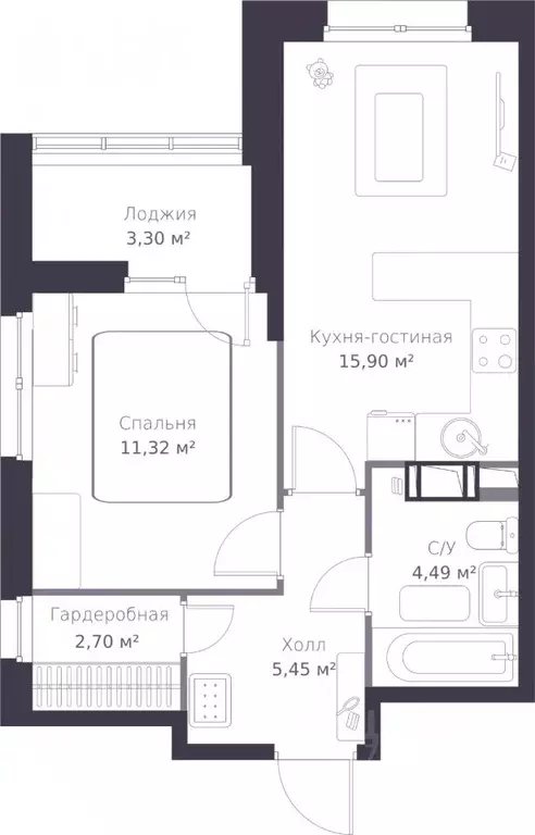 1-к кв. Ленинградская область, Сертолово Всеволожский район, Верен ... - Фото 0