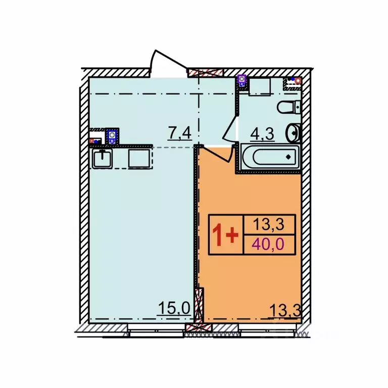 1-к кв. Нижегородская область, Нижний Новгород Квартет жилой комплекс ... - Фото 1