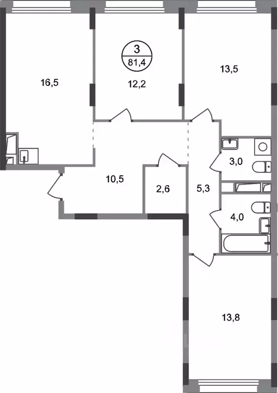 3-к кв. Москва Переделкино Ближнее мкр, 18-й кв-л,  (81.4 м) - Фото 0