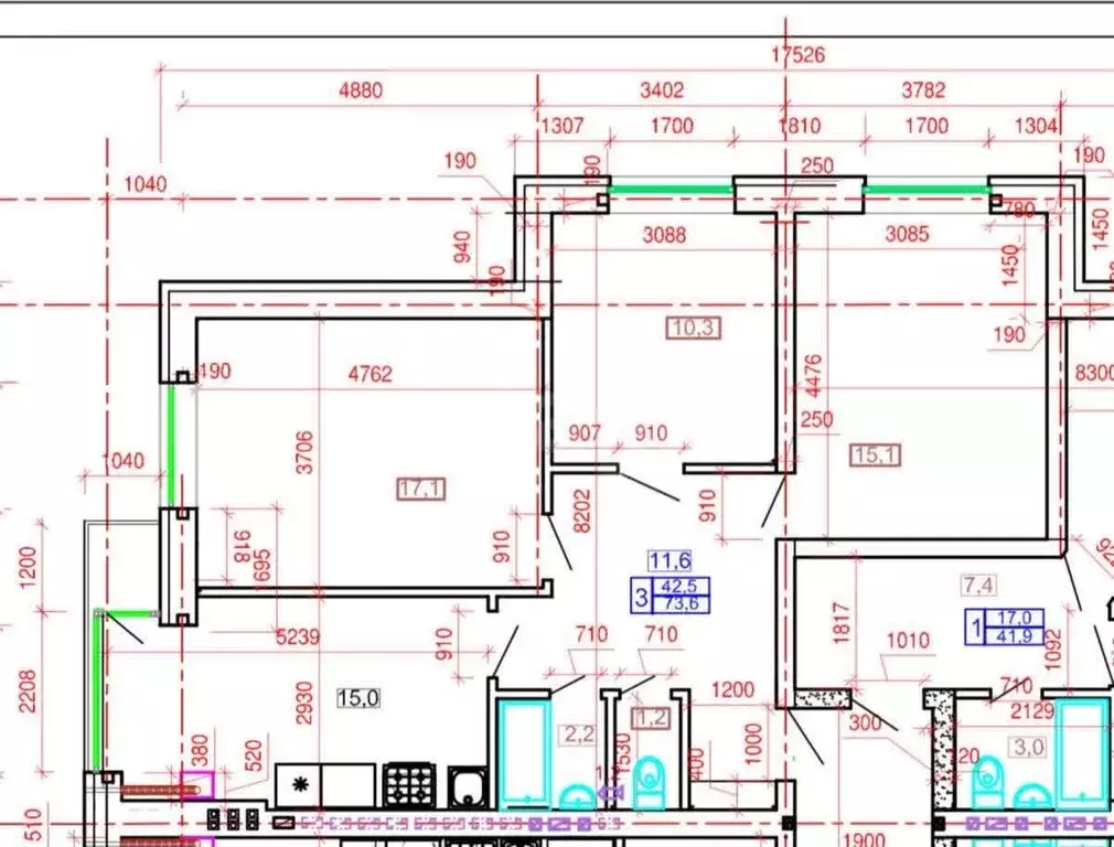 3-комнатная квартира: Беслан, улица Фриева, 47 (75 м) - Фото 1