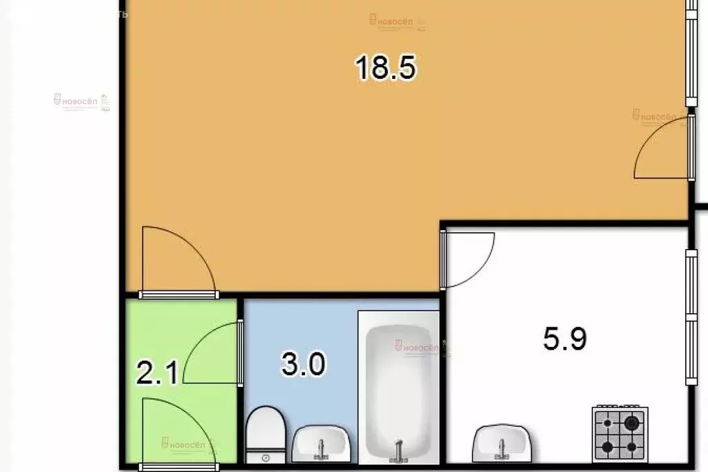 1-комнатная квартира: Екатеринбург, жилой район Уралмаш, Донбасская ... - Фото 0