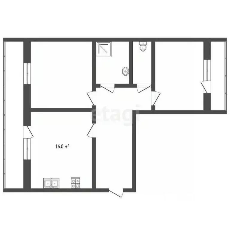 2-к кв. Московская область, Балашиха Салтыковка мкр, Школьная ул., 7к3 ... - Фото 1