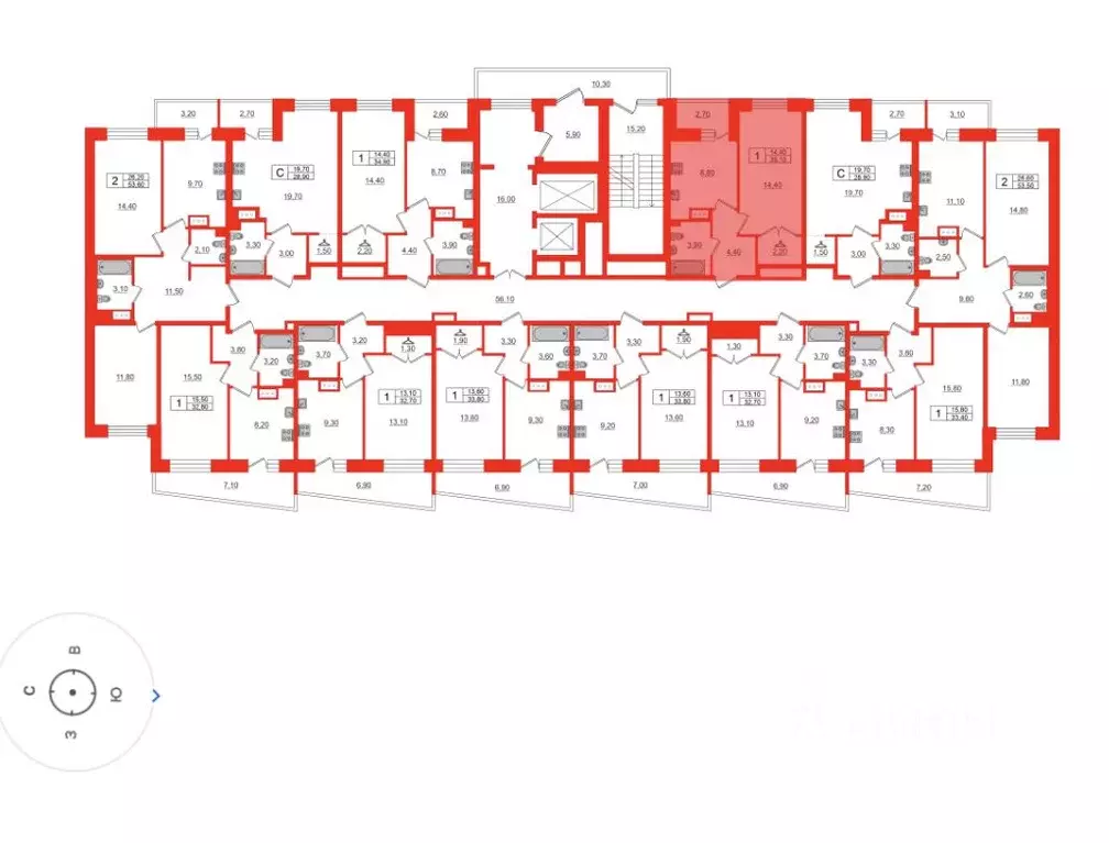 1-к кв. Ленинградская область, Всеволожский район, пос. Бугры ул. ... - Фото 2