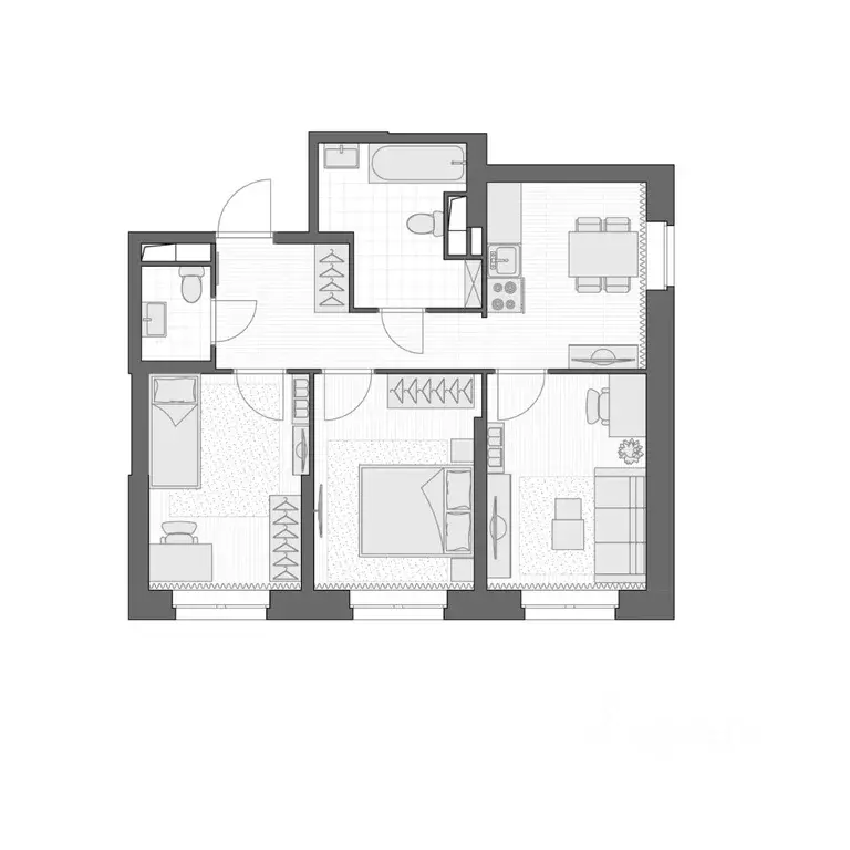 3-к кв. Санкт-Петербург ул. Ивинская, 19к1 (56.7 м) - Фото 0