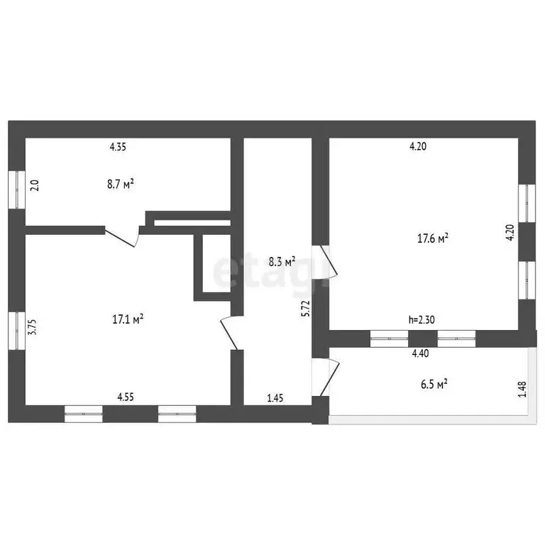 Дом в станица Приближная, улица Холодова (51.7 м) - Фото 2