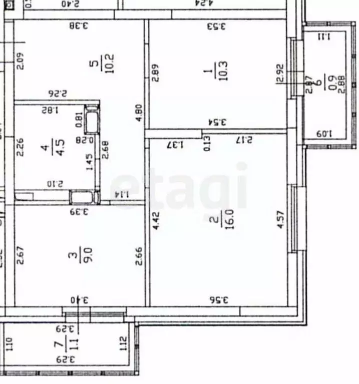 2-к кв. Татарстан, Казань ул. Николая Ершова, 65Б/2 (50.4 м) - Фото 2