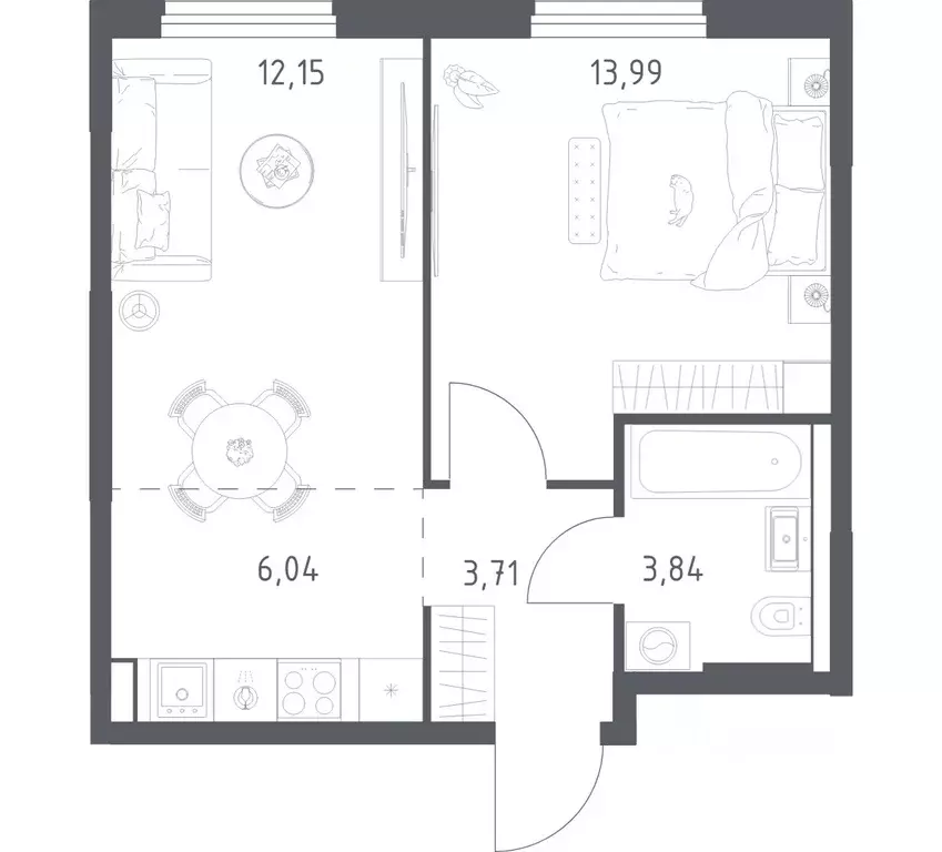 1-к кв. Башкортостан, Уфа ул. Минигали Губайдуллина, 8к9 (39.73 м) - Фото 0