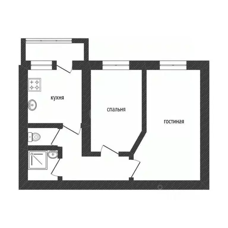 2-к кв. Смоленская область, Смоленск ш. Киевское, 56 (59.7 м) - Фото 1
