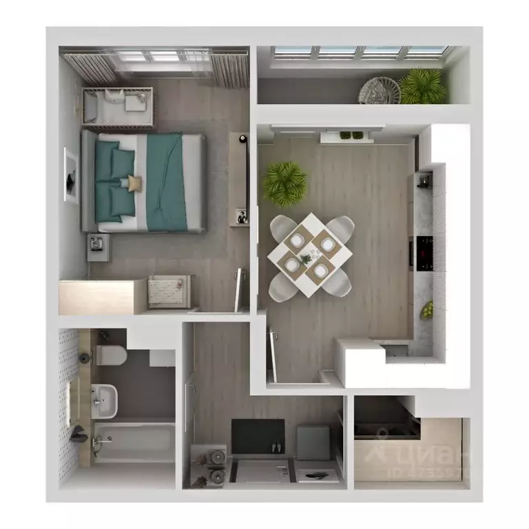 1-к кв. Самарская область, Самара Южное ш., 13 (37.5 м) - Фото 0