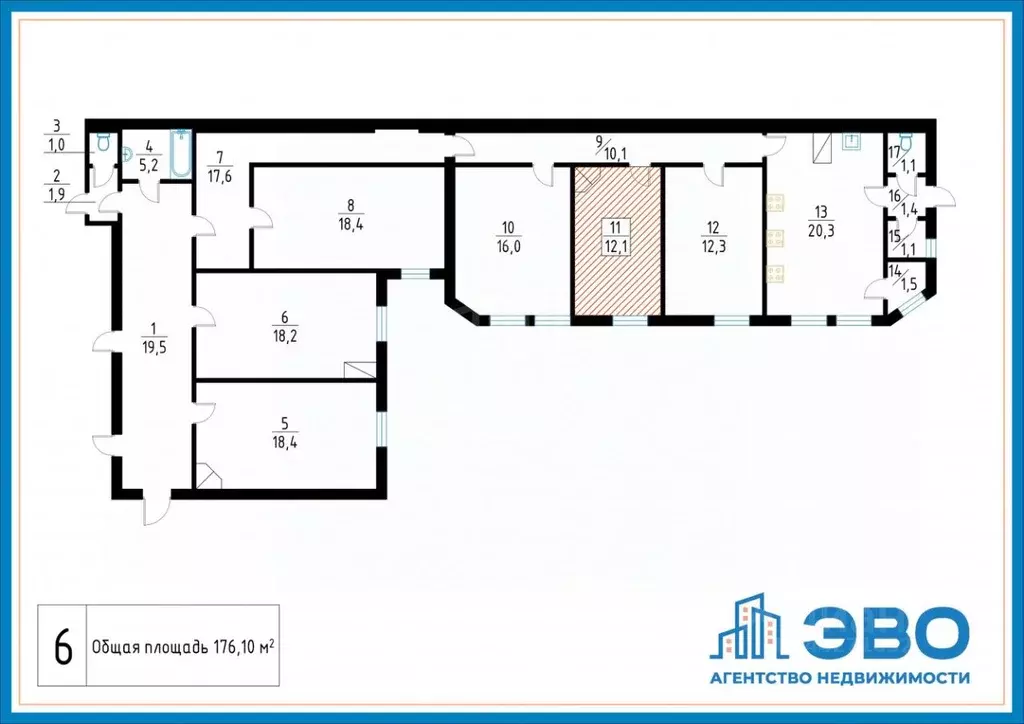 Комната Санкт-Петербург Невский просп., 156 (12.1 м) - Фото 2