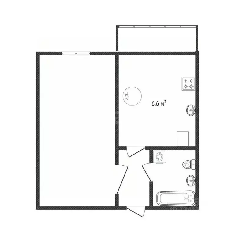 1-к кв. Белгородская область, Белгород ул. Макаренко, 4а (31.4 м) - Фото 1
