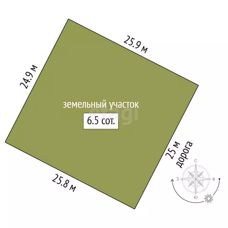 Участок в Борисоглебск, улица Станислава Ступникова (6.5 м) - Фото 1