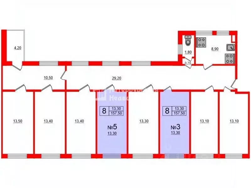 Комната Санкт-Петербург ул. Жака Дюкло, 5 (26.6 м) - Фото 1