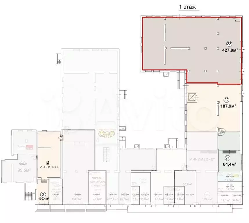 Продам помещение свободного назначения, 427.9 м - Фото 1