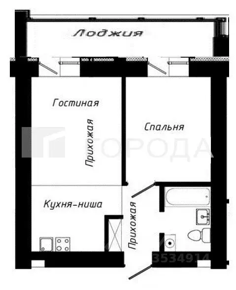 2-к кв. Алтайский край, Барнаул тракт Павловский, 162Б (40.7 м) - Фото 1