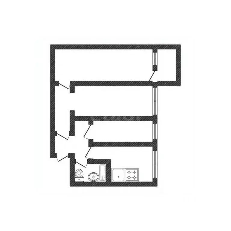 3-к кв. Алтайский край, Бийск ул. Разина, 74 (54.8 м) - Фото 2