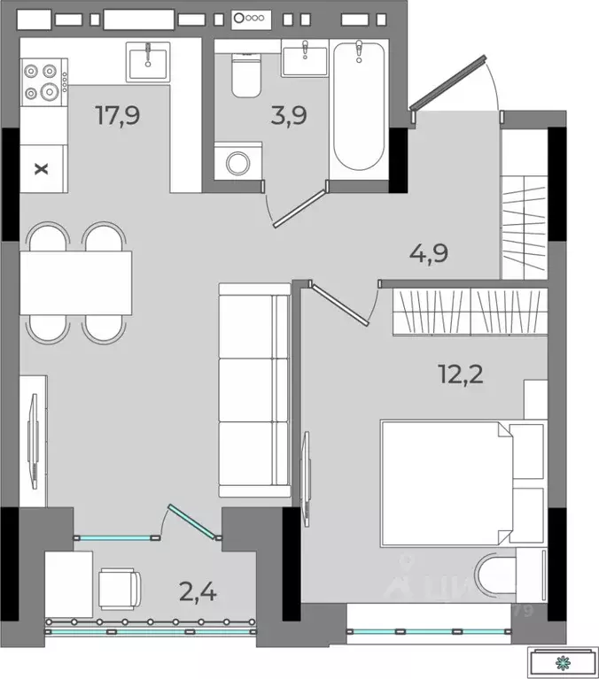 1-к кв. Удмуртия, Ижевск Северо-Западный жилрайон, 2-й мкр, Новый ... - Фото 0