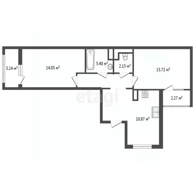 2-к кв. Санкт-Петербург Прилукская ул., 28к2 (55.0 м) - Фото 2