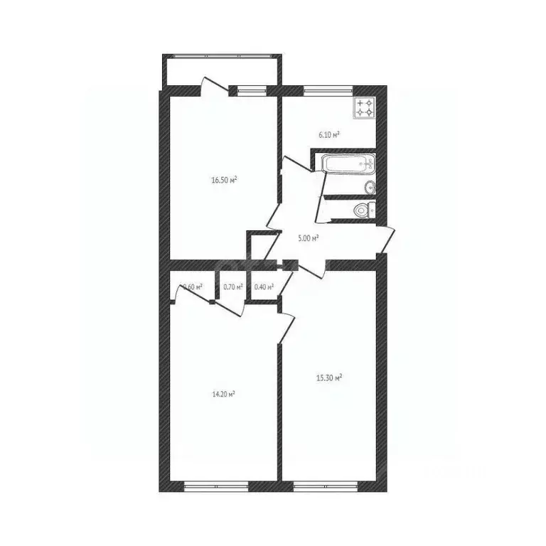 3-к кв. Брянская область, Брянск просп. Станке Димитрова, 57 (61.2 м) - Фото 1