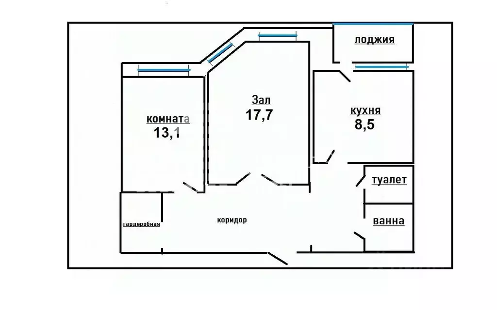 2-к кв. Ханты-Мансийский АО, Мегион ул. Нефтяников, 1 (55.8 м) - Фото 1