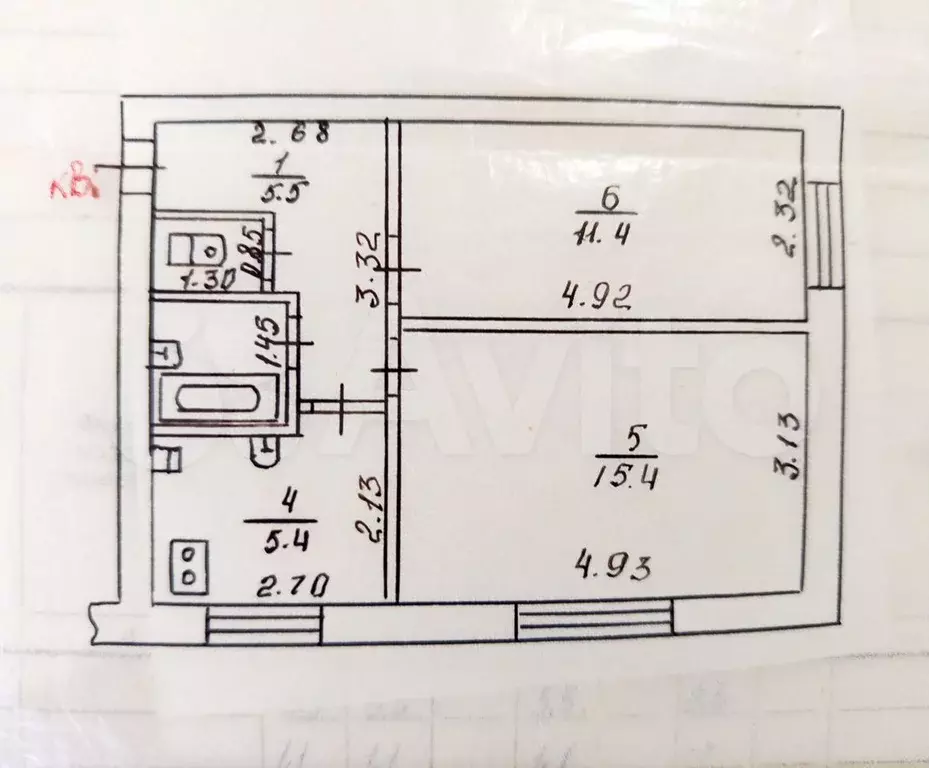 2-к. квартира, 41 м, 2/2 эт. - Фото 0