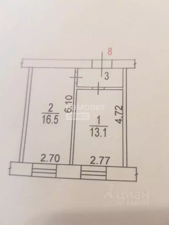 Комната Москва Большая Черемушкинская ул., 36К1 (13.1 м) - Фото 2