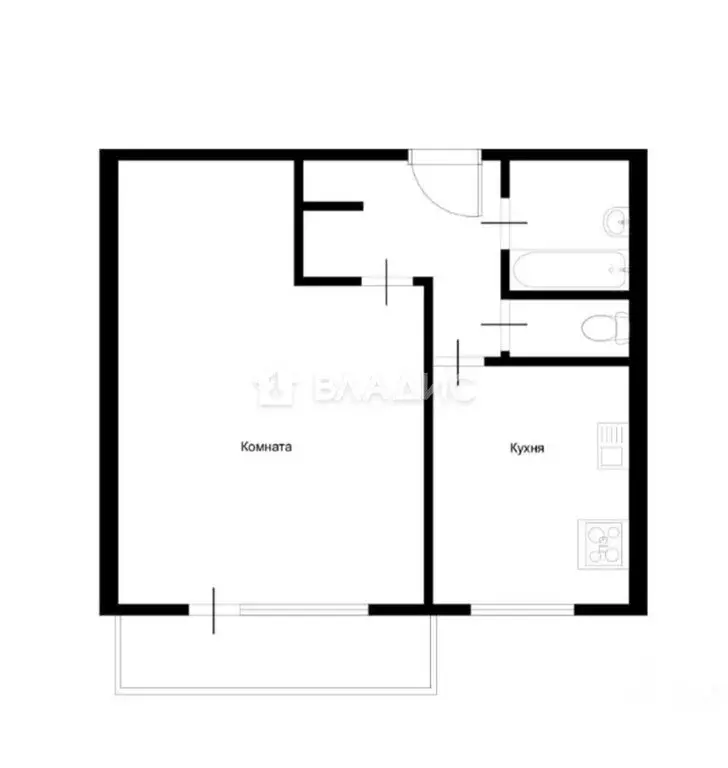 1к в -комнатной квартире (15 м) - Фото 2