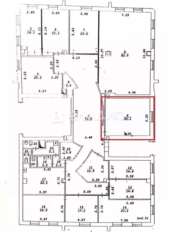 Офис в Новосибирская область, Новосибирск Красный просп., 77Б (33 м) - Фото 1