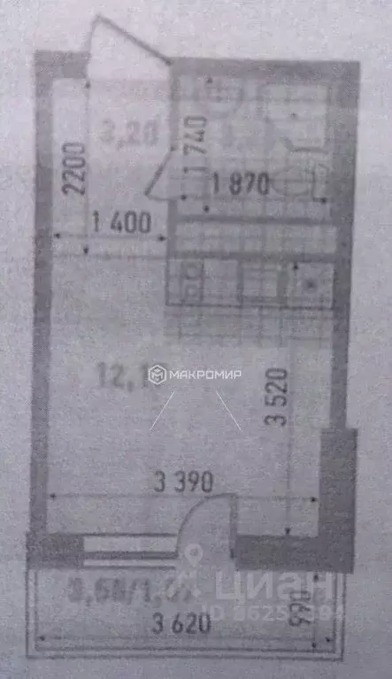 Студия Татарстан, Казань Тэцевская ул., 4А (19.0 м) - Фото 1