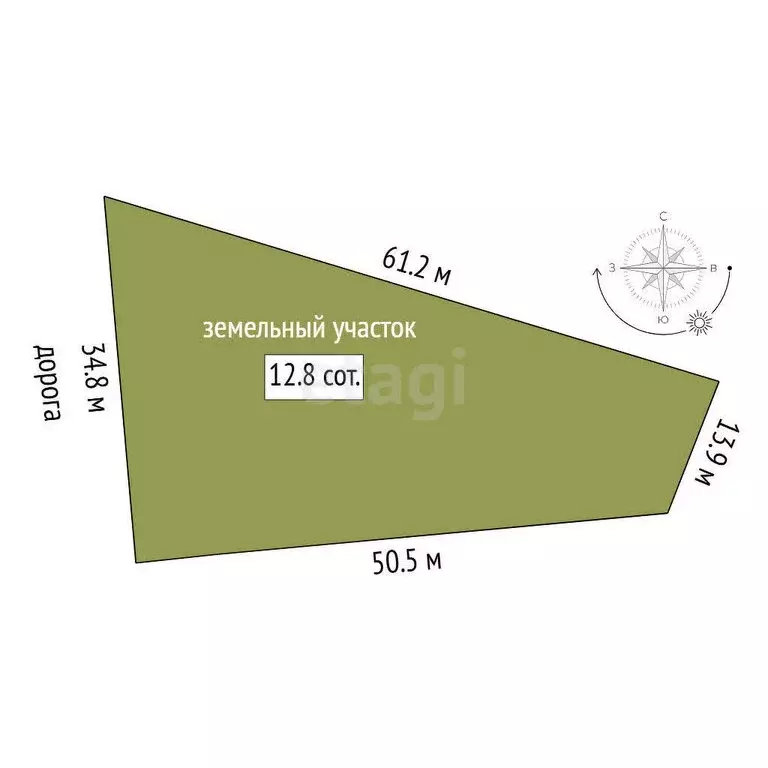 Участок в село Богандинское, Уютная улица (12.75 м) - Фото 0