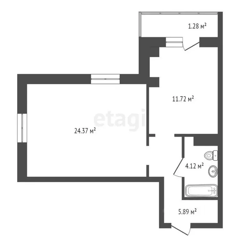 1-к кв. Красноярский край, Красноярск Судостроительная ул., 27Б (41.5 ... - Фото 0