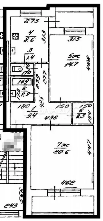 2-к. квартира, 60 м, 2/3 эт. - Фото 0