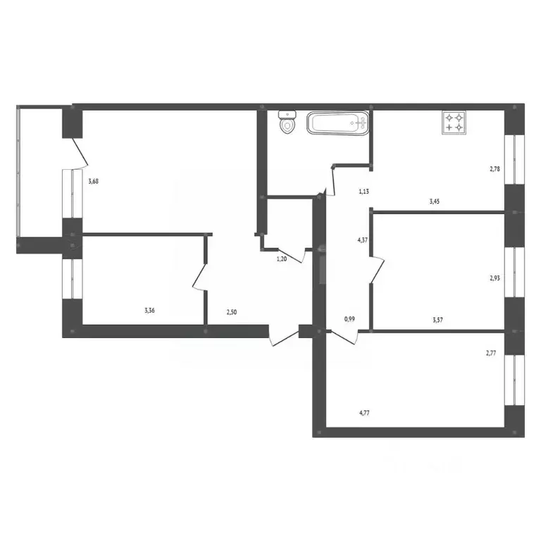 4-к кв. Амурская область, Белогорск ул. Чехова, 39Б (73.3 м) - Фото 2