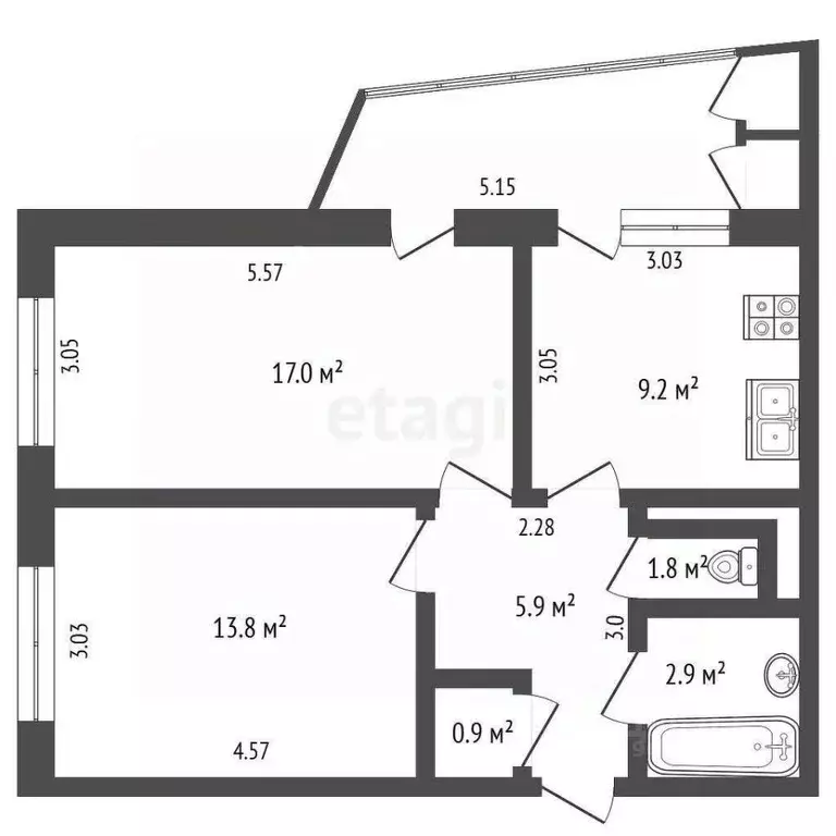 Комната Крым, Ялта ул. Суворовская, 23 (30.8 м) - Фото 1