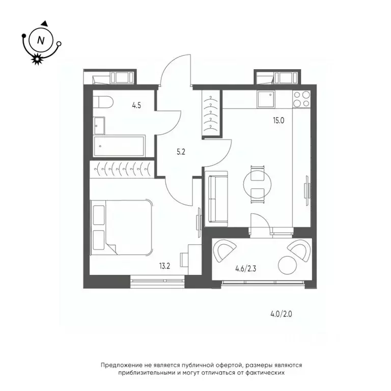 1-к кв. Омская область, Омск Зеленая река мкр, 5 (40.2 м) - Фото 0