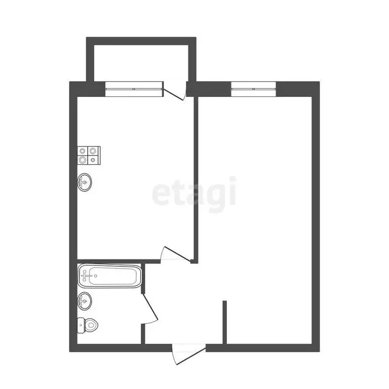 1-комнатная квартира: Иркутск, улица Якоби, 10 (37 м) - Фото 1