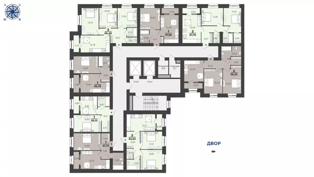 2-к кв. Рязанская область, Рязань ул. Семчинская, 8 (58.23 м) - Фото 1