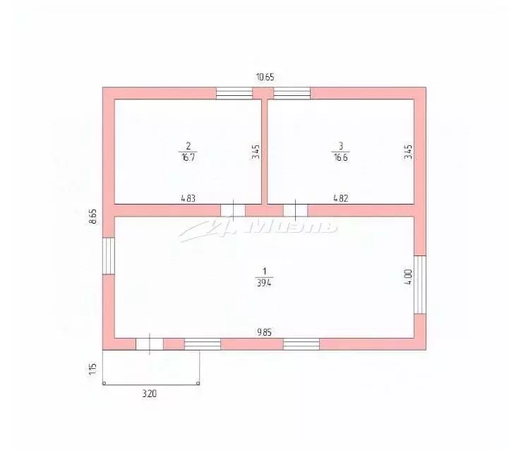 Дом в Крым, Симферопольский район, Чистенское с/пос, с. Трехпрудное ... - Фото 2