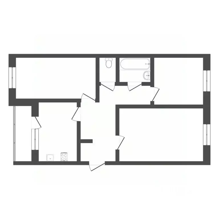 3-к кв. Тюменская область, Тюмень ул. Республики, 10 (55.6 м) - Фото 1