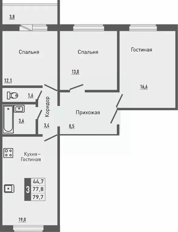 4-к кв. Орловская область, Орловский район, д. Жилина ул. Садовая, 2к2 ... - Фото 0