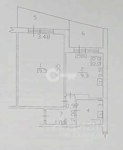 1-к кв. Татарстан, Казань ул. Четаева, 68 (40.0 м) - Фото 1