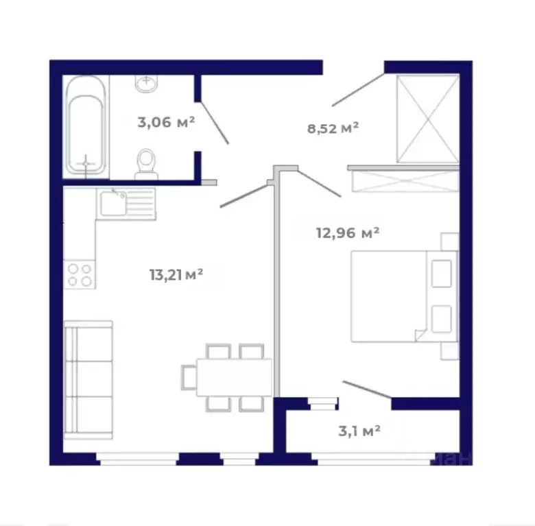 1-к кв. Иркутская область, Иркутский муниципальный округ, Маркова рп, ... - Фото 1