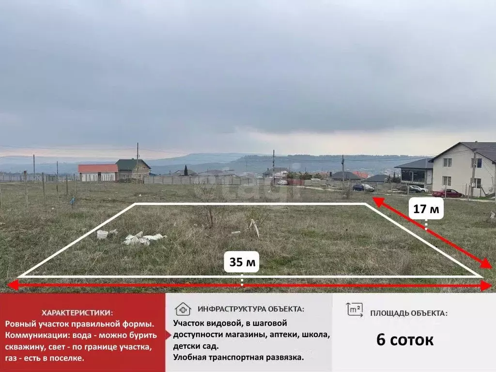 Участок в Крым, Бахчисарайский район, Почтовское с/пос, с. Приятное ... - Фото 2